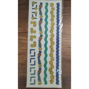 NOS Provo Craft SUN FUN Clear Background Stickers Annette Ward 4.5X12 Vtg